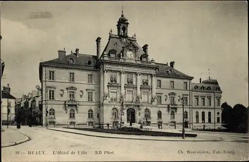 Ak Meaux Seine-et-Marne, Rathaus