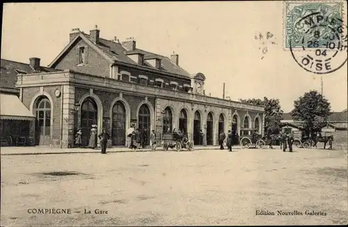 Ak Compiègne Oise, La Gare