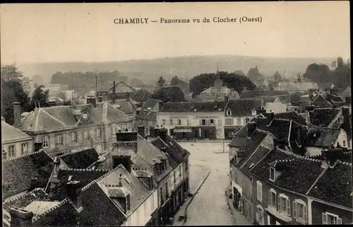 Ak Chambly Oise, Panorama vu du Clocher Ouest