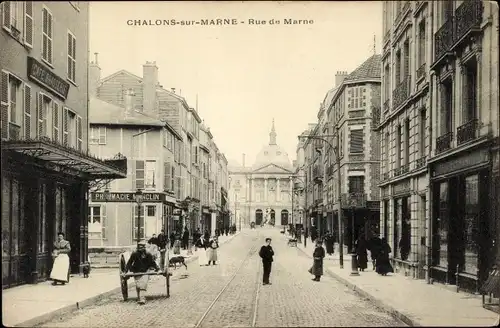 Ak Châlons-sur-Marne, Rue de Marne