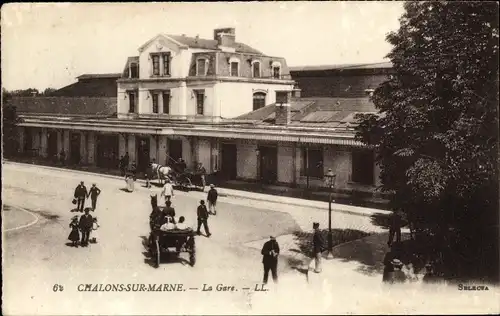 Ak Châlons-sur-Marne, Bahnhof