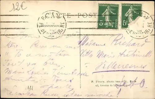 Ak Paris XV Vaugirard, Rue Blomet, Square de Vaugirard