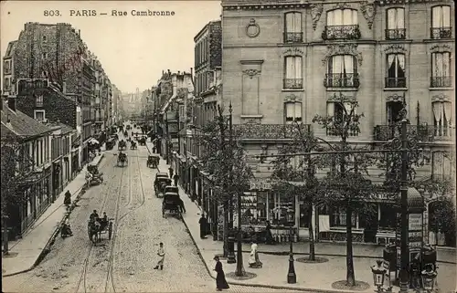 Ak Paris XV Vaugirard, Rue Cambronne