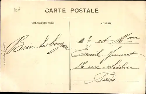 Postkarte Paris XV Vaugirard, Rue Viala, Überschwemmung der Seine Januar 1910