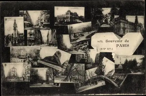 Ak Paris XIV Observatoire, Teilansichten