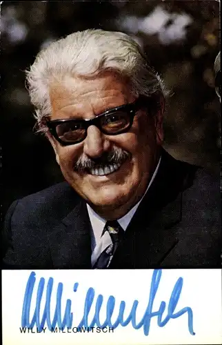 Ak Schauspieler Willy Millowitsch, Portrait, Autogramm