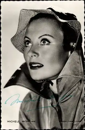 Ak Schauspielerin Michele Morgan, Portrait, Autogramm