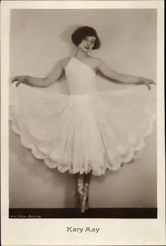 Ak Schauspielerin Kary May, Portrait, Ballerina, Autogramm