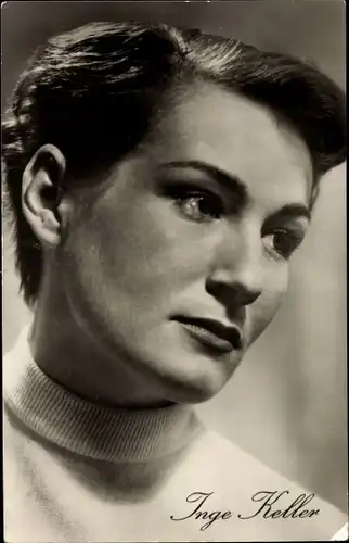 Ak Schauspielerin Inge Keller, Portrait