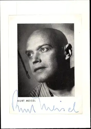 Ak Schauspieler und Regisseur Kurt Meisel, Portrait, Autogramm
