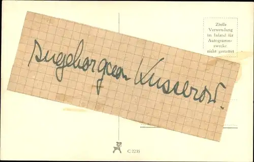 Ak Schauspielerin Ingeborg von Kusserow, Portrait, Rauhaardackel, Autogramm