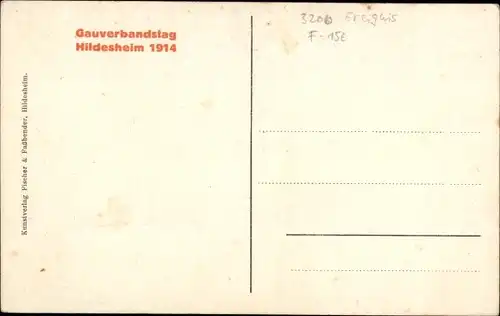 Ak Hildesheim in Niedersachsen, 1000jähriger Rosenstock, Gauverbandstag 1914