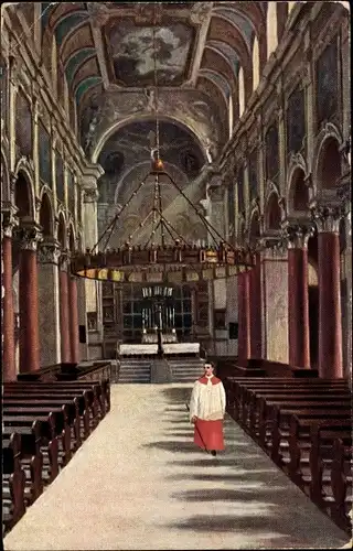 Ak Hildesheim in Niedersachsen, Dom, Innenansicht, Kirchendiener