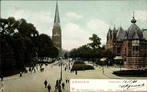 Ak Arnhem Gelderland Niederlande, Velperplein