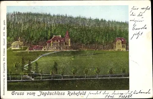 Ak Rehefeld Zaunhaus Altenberg im Erzgebirge, Jagdschloss