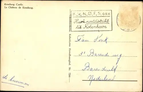 Ak Helsingør Helsingör Dänemark, Kronborg Schloss