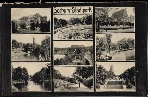 Ak Bochum im Ruhrgebiet, Stadtpark, Teilansichten