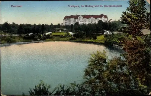 Ak Bochum im Ruhrgebiet, Stadtpark, St. Josephshospital