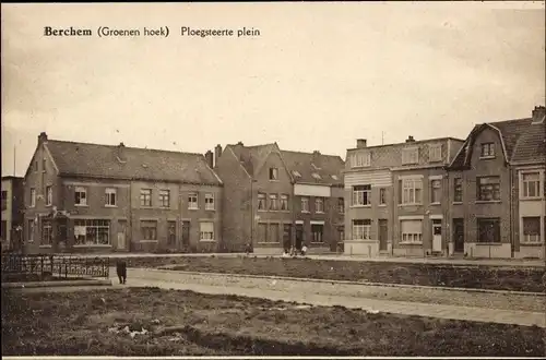 Ak Berchem Flandern Antwerpen, Ploegsteerte-Platz