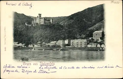 Ak Stolzenfels Koblenz am Rhein, Burg