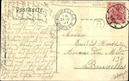 Ak Aachen in Nordrhein Westfalen, Linzenshäuschen im Stadtwald