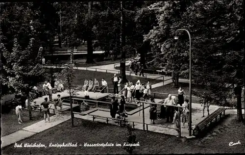 Ak Bad Wörishofen im Unterallgäu, Kurpark, Wassertretplatz