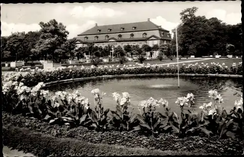 Ak Darmstadt in Hessen, Orangerie-Garten, Fontäne