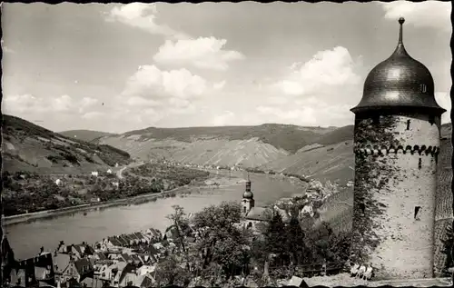 Ak Zell an der Mosel, Panorama, Turm