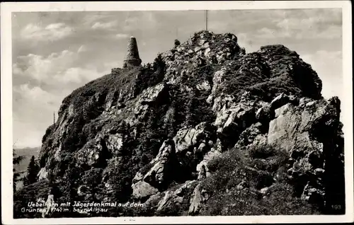 Ak Burgberg im Allgäu, Grünten, Übelhorn, Jägerdenkmal
