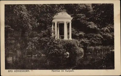 Ak Königsborn Unna im Ruhrgebiet, Pavillon im Kurpark