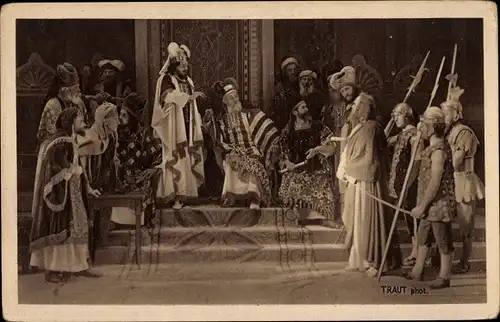 Ak Oberammergau in Oberbayern, Passionsspiele 1922, Jesus vor dem Synedrium