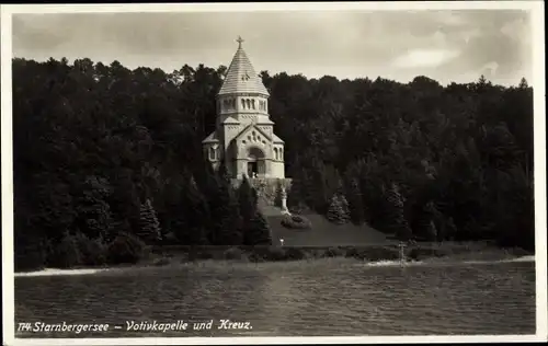 Ak Berg am Starnberger See Oberbayern, Votivkapelle, Kreuz