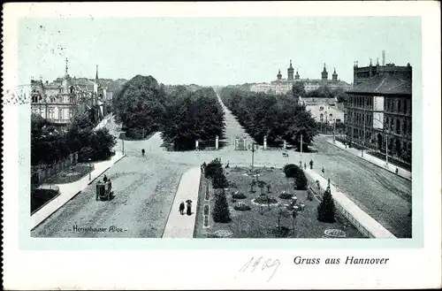 Ak Hannover in Niedersachsen, Herrenhäuser Allee