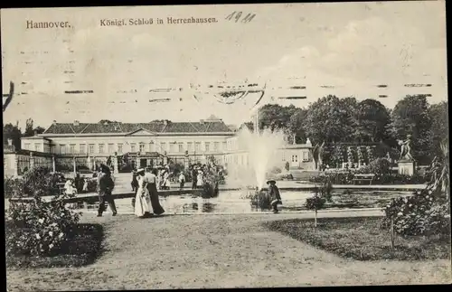 Ak Herrenhausen Hannover, königliches Schloss