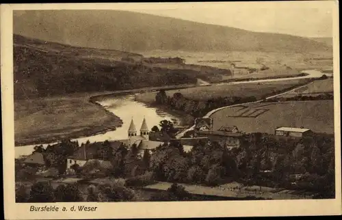 Ak Bursfelde Hann. Münden an der Weser, Klosterkirche, Gasthaus Neue Klostermühle