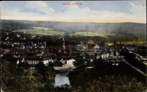 Ak Hann. Münden in Niedersachsen, Gesamtansicht