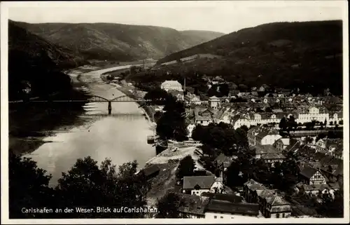 Ak Bad Karlshafen an der Weser, Blick auf den Ort