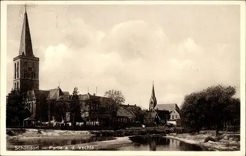 Ak Schüttorf in der Grafschaft Bentheim, Partie an der Vechte