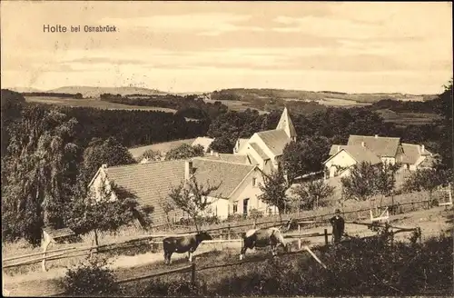 Ak Holte Bissendorf in Niedersachsen, Gasthof zur Holter Burg, Ort