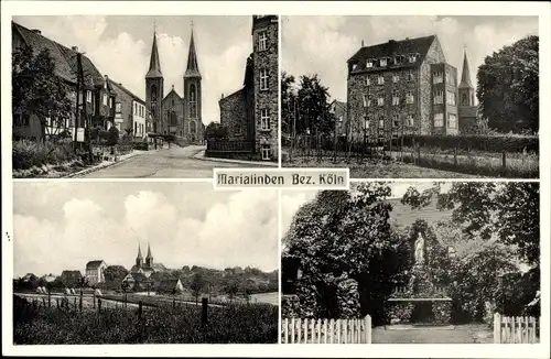 Ak Marialinden Overath im Bergischen Land, Kirche, Teilansicht, Denkmal