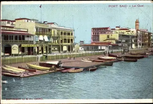 Ak Port Said Ägypten, Der Kai