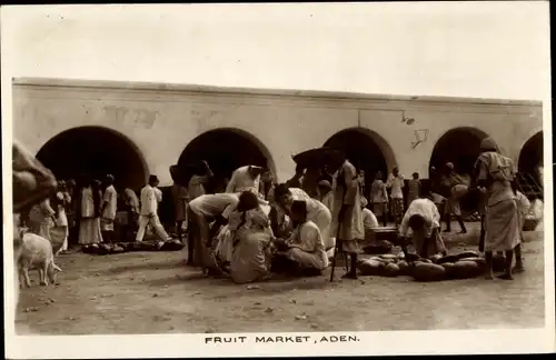Ak Aden Jemen, Obstmarkt