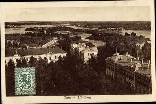 Ak Oulu Uleaborg Finnland, Totalansicht