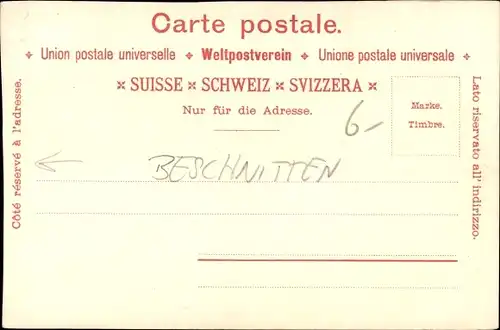 Litho Stadt Genf Schweiz, Schweizer Landesausstellung 1896, Schweizer Dorf