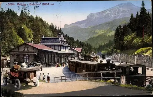 Ak Brünig Meiringen Kt. Bern Schweiz, Bahnhof