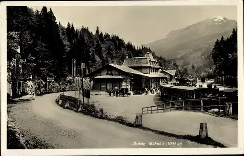 Ak Brünig Meiringen Kt. Bern Schweiz, Bahnhof