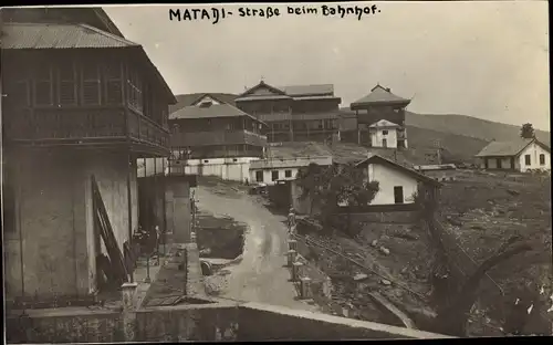 Foto Ak Matadi RD Kongo Zaire, Straße, Bahnhof