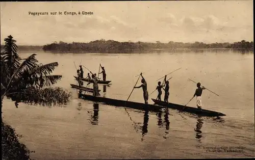 Ak Upoto RD Congo Zaire, Paddler im Kongo