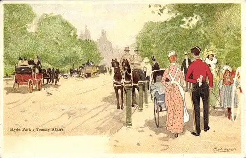 Künstler Ak London City England, Hyde Park