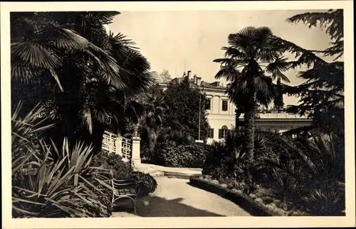 Ak Opatija Abbazia Kroatien, Nel Parco, Villa, Palmen